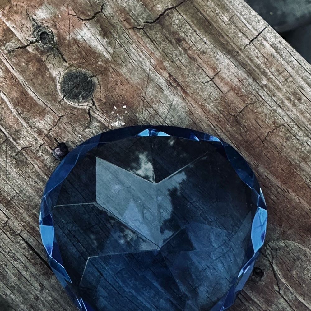 Blue Faceted Teardrop Crystal 3” - Picture 5 of 11